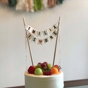 Happy First Birthday cake topper - personalised first birthday