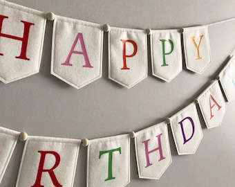 Felt Birthday Banner: Reusable Colorful Party Garland
