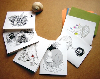 Set of 6 Cards 4" x 6" (Blank)