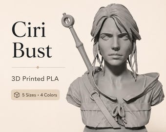 Busto de Ciri de The Witcher 3 - Fan Art - Impresión 3D en PLA