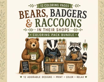 Bears, Badgers & Raccoons in Their Shops
