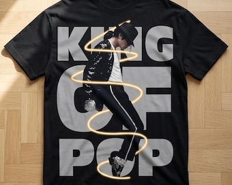 Diseño de impresión PNG de Michael Jackson - Tributo al Rey del Pop - Descarga digital / Semitono negro + A todo color