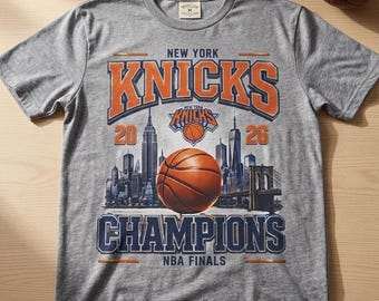 Camiseta de los New York Knicks campeones de 2026 / Horizonte de la ciudad de Nueva York