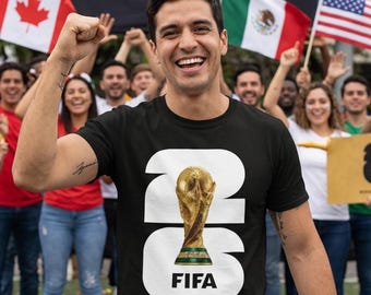 Camiseta del Mundial 2026, Camiseta de EE. UU., Canadá y México, Camiseta para aficionados al fútbol, Camiseta de fútbol 2026, Regalo para aficionados al Mundial, Camiseta a juego para toda la familia