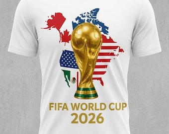 Copa Mundial 2026 PNG, Diseño de fútbol de las naciones anfitrionas de Norteamérica, Trofeo de fútbol de EE. UU., Canadá y México - Producto digital PNG