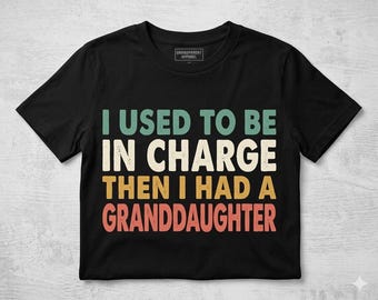 Jag brukade vara ansvarig, sedan hade jag ett barnbarn, morfar, t-shirt - PNG