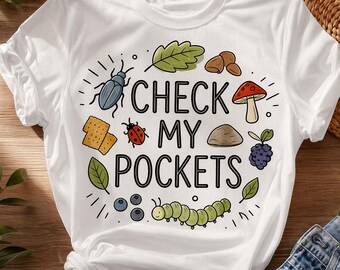 Diseño de camiseta "Check My Pockets Bug Lover" (Descarga digital)