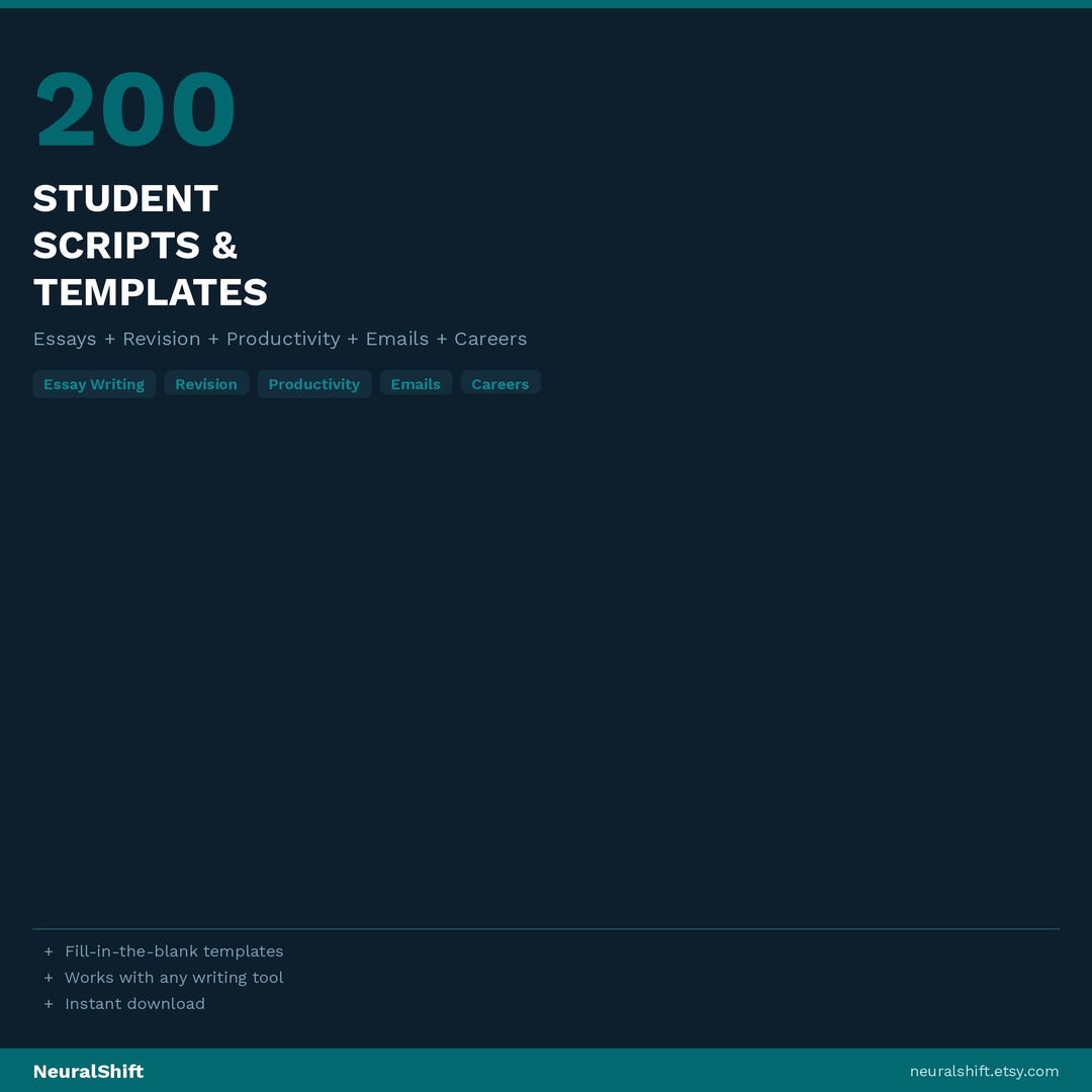 200 Student Scripts & Templates, Essay Writing, Revision Planner ...
