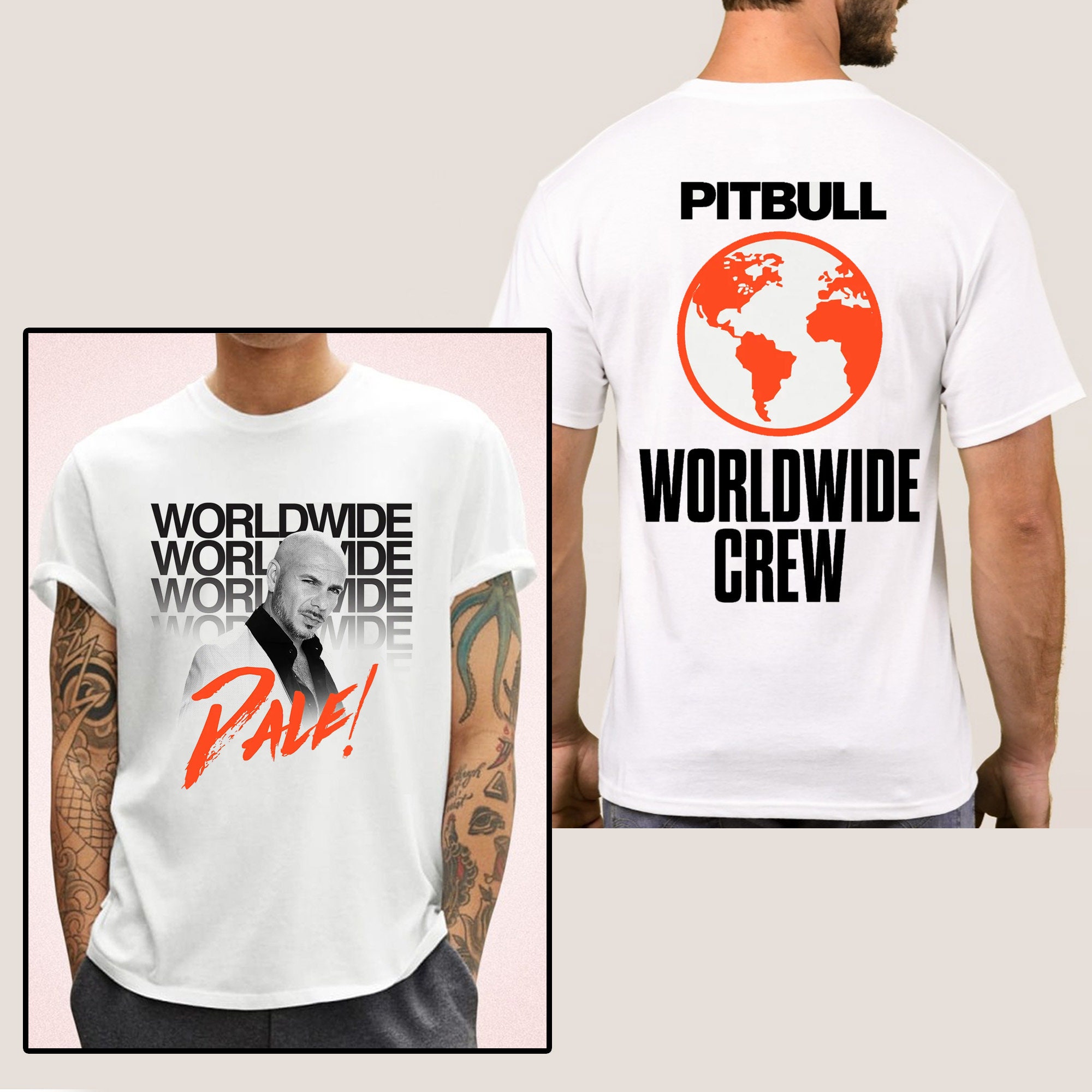 Discover Pitbull Can't Stop Us Now Summer Tour 2022 Mr Worldwide Zweiseitiges T-Shirt