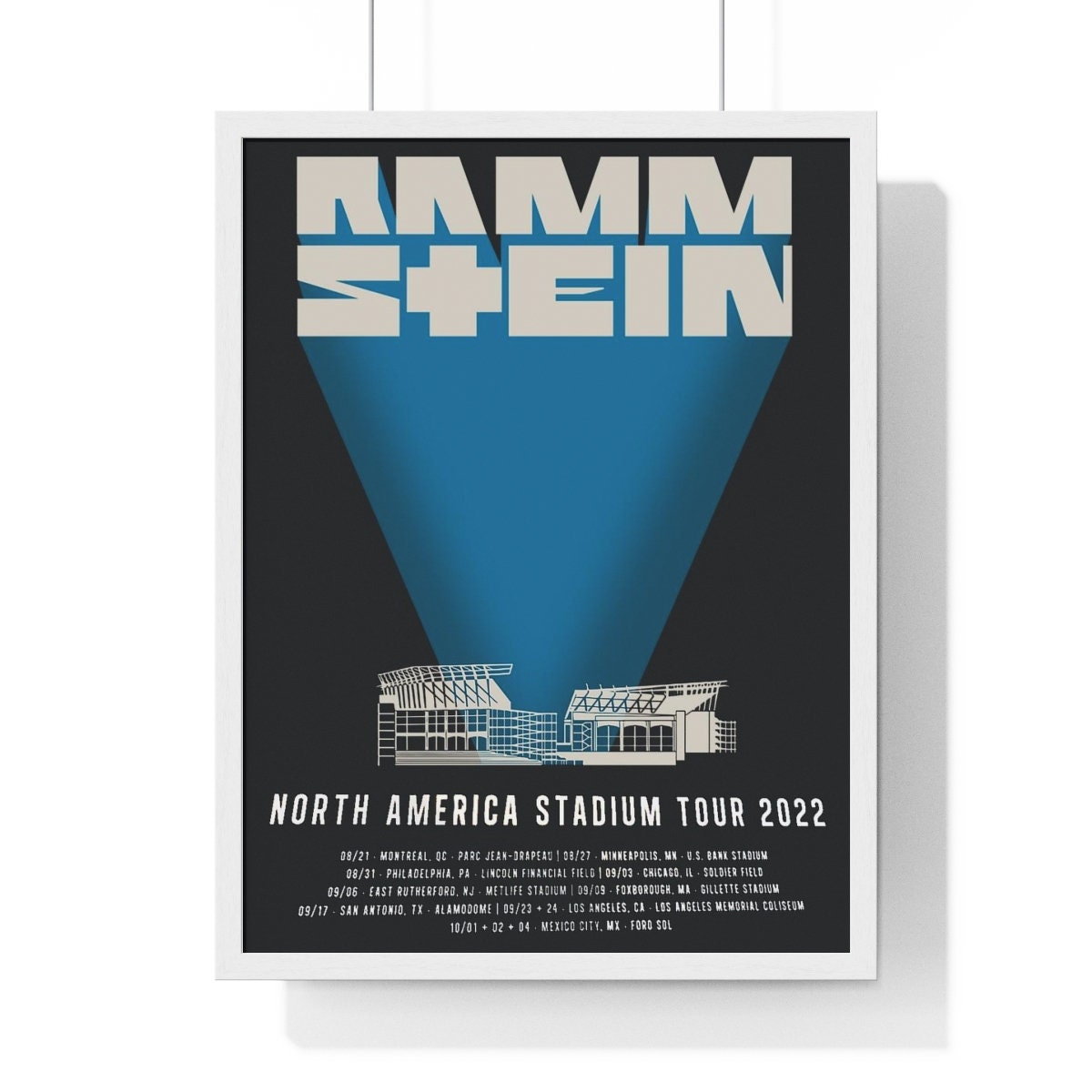 rammstein north american tour poster