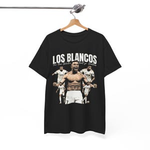 Kylian Mbappe Los Blancos Graphic Tee, Real Madrid Vintage Bootleg Football T-Shirt image 4