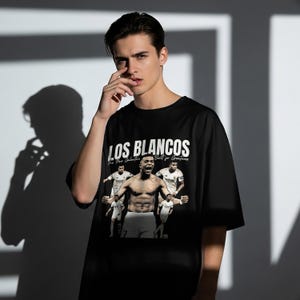 Kylian Mbappe Los Blancos Graphic Tee, Real Madrid Vintage Bootleg Football T-Shirt image 3
