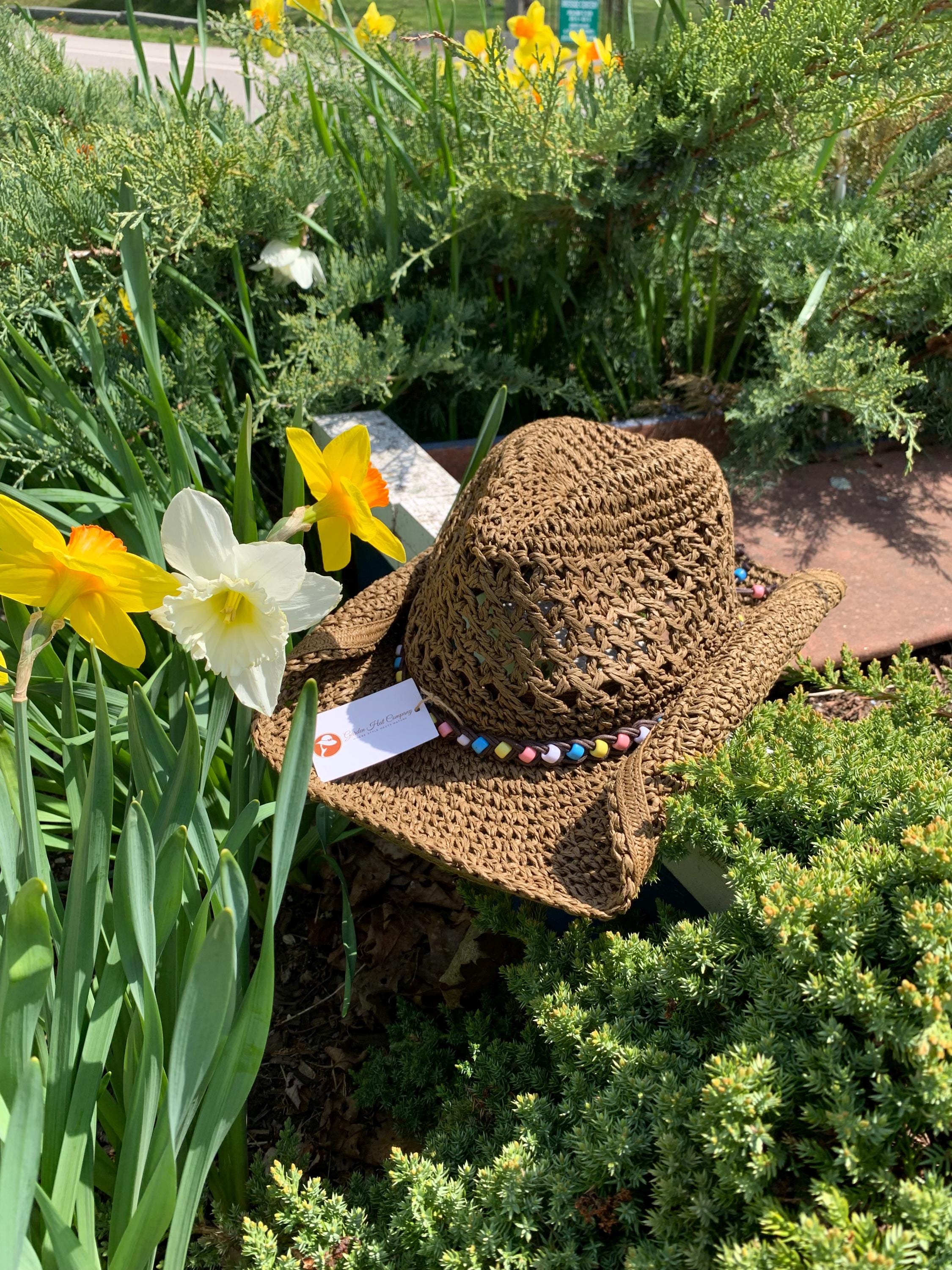 Straw Hat With Beads - Etsy
