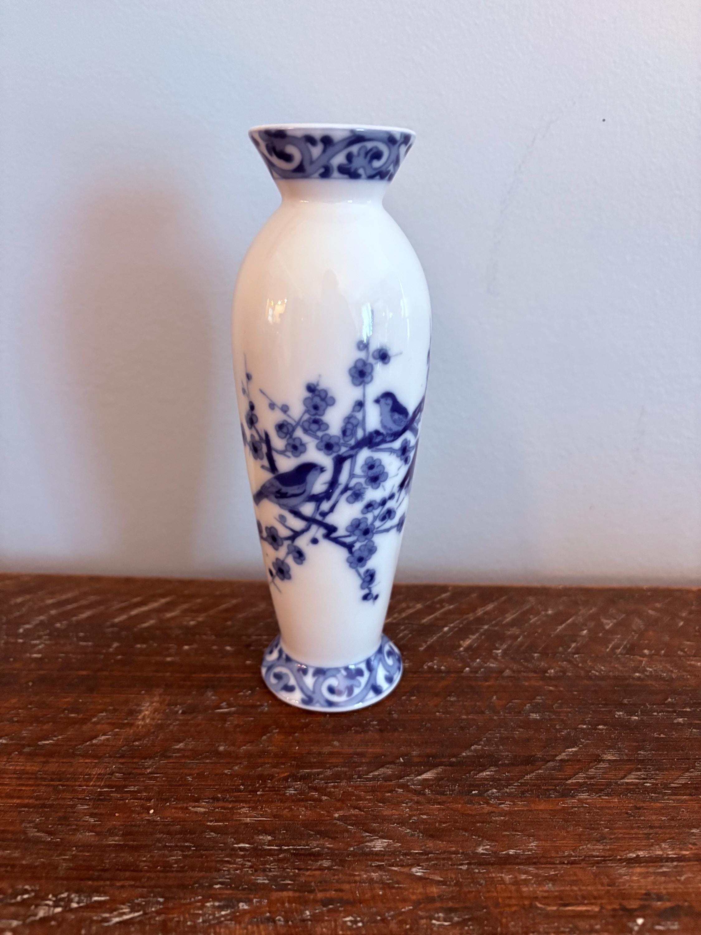Blue Vintage Japanese Vase - Etsy