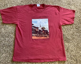 2001 Churchill Downs “KENTUCKY DERBY” Tee Shirt” Size XL, Tony Benedetto Kentucky Derby Artist