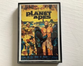 Vintage Charlton Heston “PLANET of THE APES” Mini Movie Poster, Framed