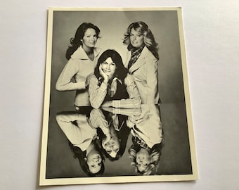 1970’s Charlie’s Angels TV Show “REFLECTION” Photo Print, Original Cast, Black and White, 8x10