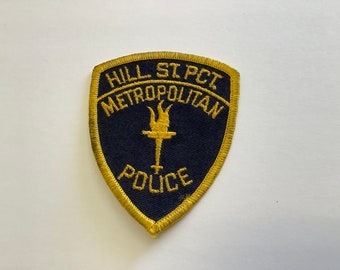 Vintage Hill St. Pct. “METROPOLITAN” Police Patch, Hill Street Blues? NOS