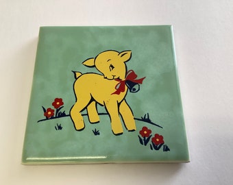 1943 Double Duty “BABY LAMB” Americana Tile, NOS