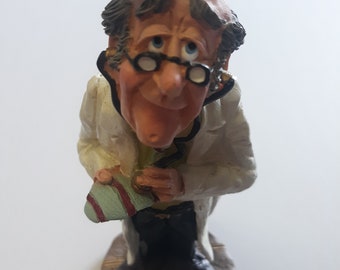 1999 Doug Harris "Doctors In..." Figurine, SIGNED, Russ Berrie and Company, No. 13184