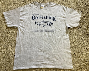 1995 Jesus Said “GO FISHING..” Tee Shirt, Size XL