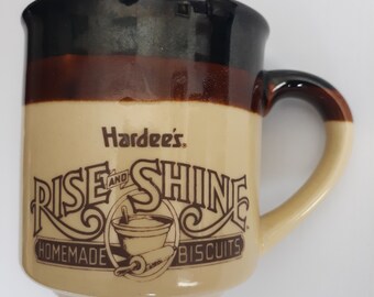 1989 Hardee's "RISE AND SHINE" Homemade Biscuits, Coffee Mug