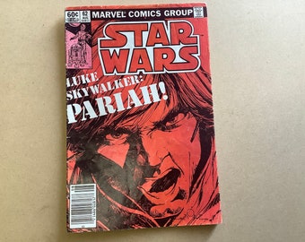 1982 Star Wars “LUKE SKYWALKER:PARIAH!” Comic Book, Volume 1, No.62, Marvel Comics Group, August, 1982