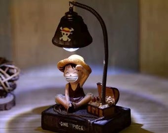 Lampka nocna LED 3D One Piece Luffy, lampa biurkowa w stylu anime, dekoracja gabinetu