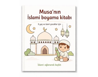 Kişiye Özel İslami Boyama Kitabı (20 Sayfa) | İsimli Çocuk Kitabı (3+) | Muslim Coloring Book Personalized | Ramazan Bayram Hediyesi