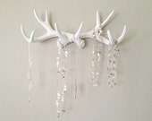 WHITE Faux Deer Antler Rack - Jewelry Organizer - White Antler - Gift for Women