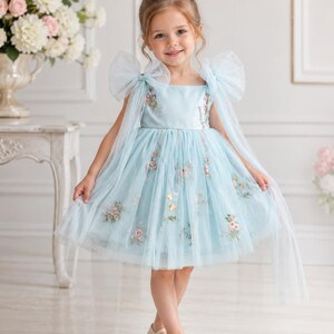 luxury embroidered dresses for birthdays Nevena Luxury Birthday Flower Girl Ombr Dress