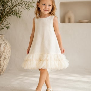 Toddler Girl Cream Dress - Etsy