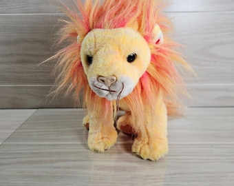 Ty Beanie Baby Buddy Bushy Lion Orange 12" Plush Stuffed Animal Cat 2000