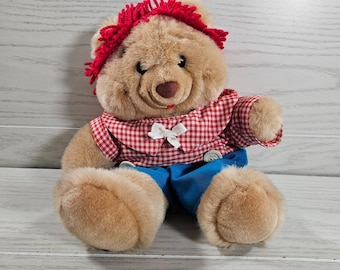 Mary Meyer Bearly Raggedy Bear Plush Stuffed Animal Puppet 15" Raggedy Andy 1988