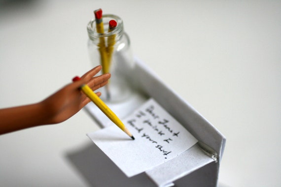 barbie doll miniature school supplies