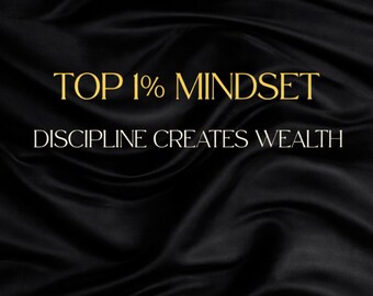 Poster sulla mentalità dell'1% migliore | La disciplina crea ricchezza