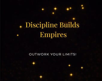 Poster "La disciplina costruisce imperi" | Decorazione per una mentalità vincente