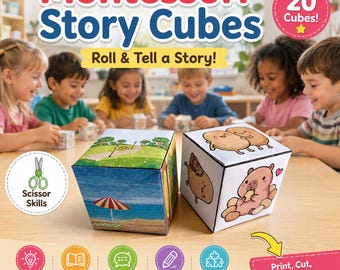 Printable Story Cubes | Creative Coloring DIY (PDF Download)