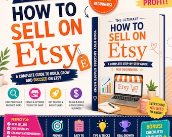 Etsy-Verkäuferleitfaden für Anfänger | Digitales Produkt Business Tipps (PDF Download)