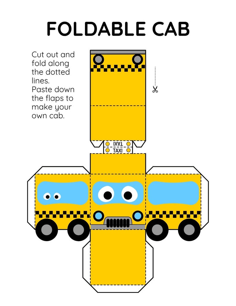 Foldable Vehicles Activity Book | Origami Cars, Coloring, Dot-to-dot ...