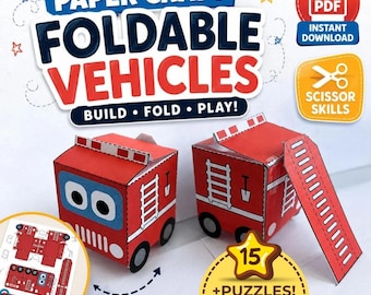 Paper Craft Vehicles | Foldable Activities (PDF Download) | Puzzles