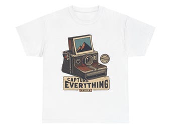 Capture Everything T-Shirt - Vintage Camera Graphic Tee for Photographers