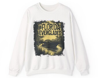 Florida Everglades Sweatshirt – Vintage Airboat Design