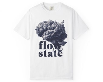 Flow State T-Shirt — Abstract Smoke Brain Graphic Tee
