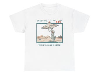 Greetings from Area 51 - Alien - Wish you were here Unisex Heavy Cotton Tee