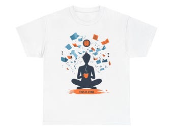 This Is Fine Tshirt Unisex Heavy Cotton Tee
