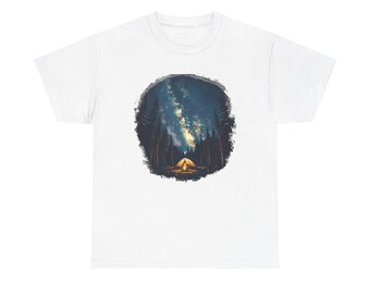 Camping Under the Stars - Unisex Heavy Cotton Tee