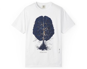 Flow State Brain Tree T-Shirt - Neuro Tree Graphic Tee