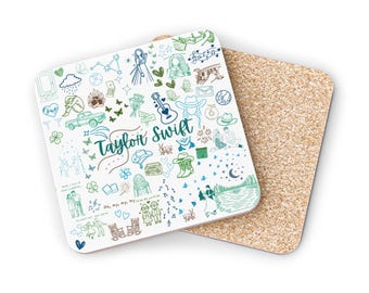 Swiftie Debut Themed Coaster | Country Themed Swiftie Coaster | Swiftie Fan Decor | Swiftie Debut Gift |Debut Era Inspired Cork Back Coaster