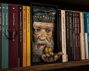 Wkładka do zakątka na książki Dumbledore'a, magiczna półka, podpórka do książek fantasy, dekoracja biblioteki magicznej, prezent inspirowany Harrym Potterem